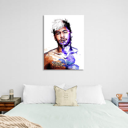 Footballer Neymar Canvas Wall Art Print