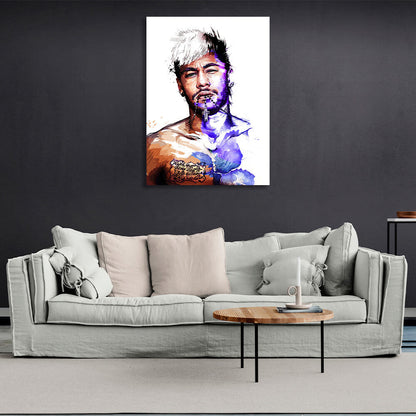 Footballer Neymar Canvas Wall Art Print