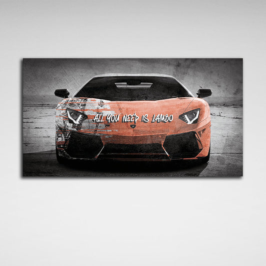 To motivate All you need is Lambon Motivational Canvas Wall Art Print