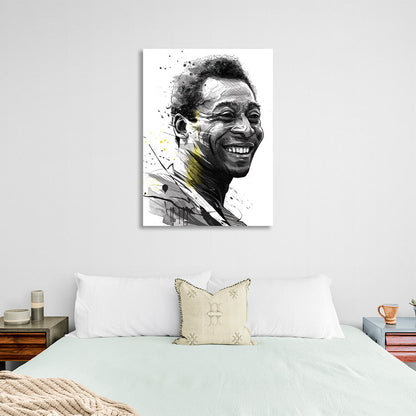 Footballer Pele Canvas Wall Art Print