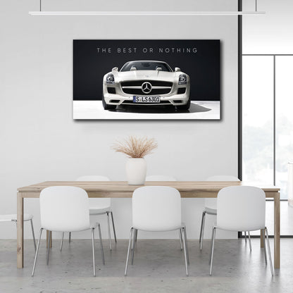 To motivate The best or nothing Mercedes Motivational Canvas Wall Art Print