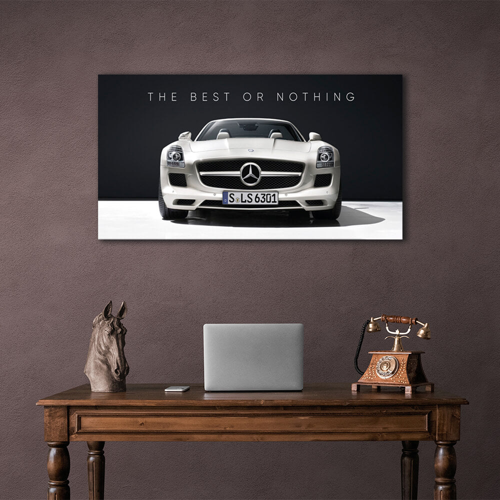 To motivate The best or nothing Mercedes Motivational Canvas Wall Art Print