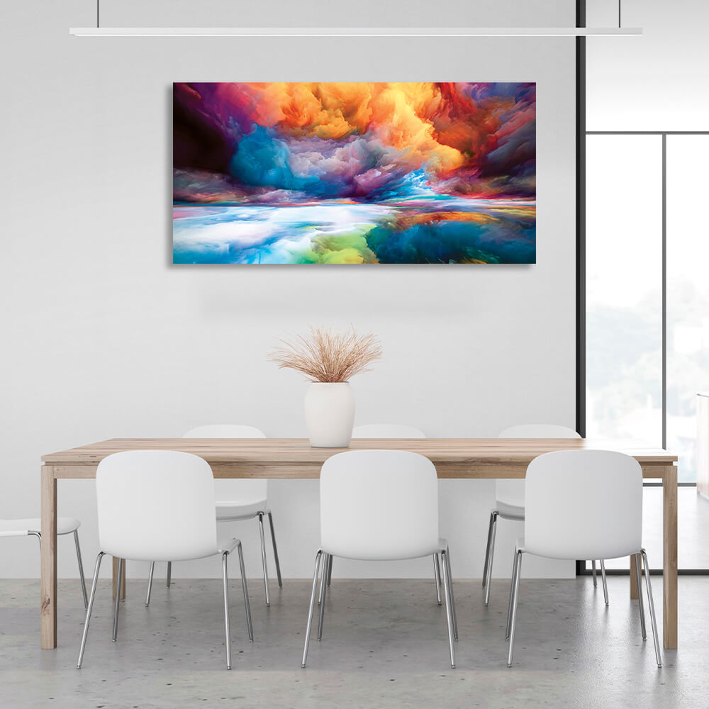 Abstract colorful clouds Canvas Wall Art Print