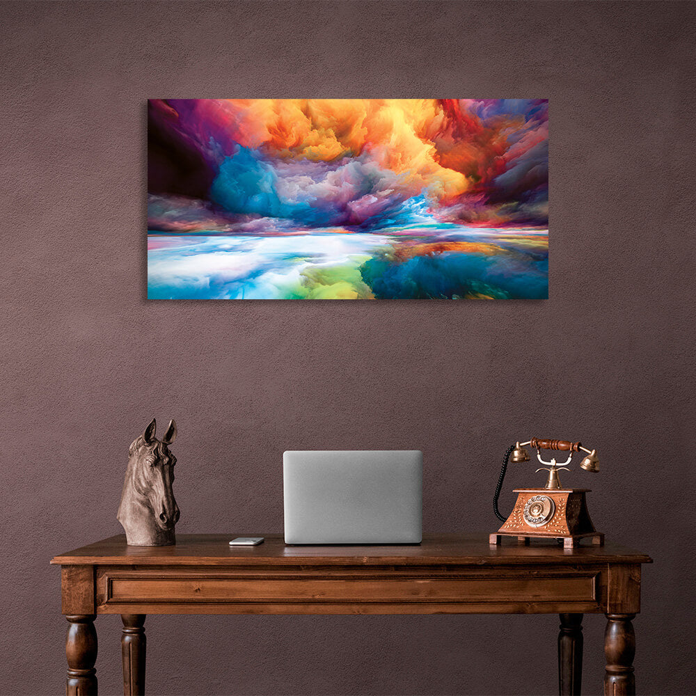 Abstract colorful clouds Canvas Wall Art Print