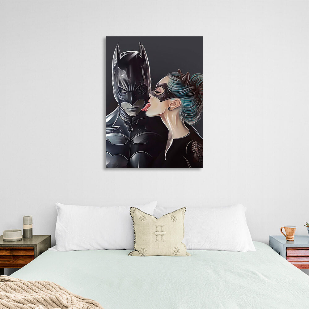 Batman and Catwoman Canvas Wall Art Print