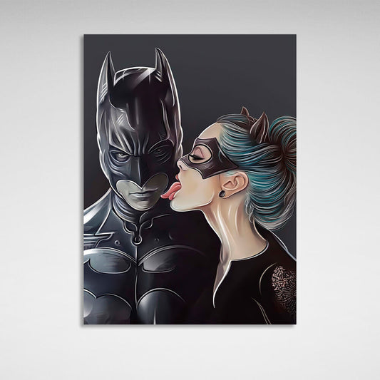 Batman and Catwoman Canvas Wall Art Print