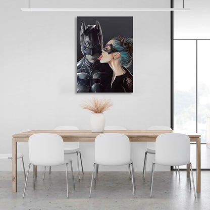 Batman and Catwoman Canvas Wall Art Print