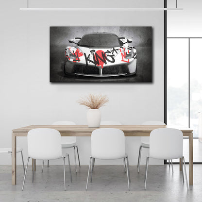 To motivate Graffiti king Ferrari Mercedes Motivational Canvas Wall Art Print