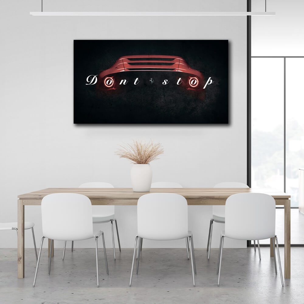 To motivate Don't stop Ferrari Mercedes Motivational Canvas Wall Art Print