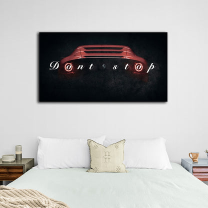 To motivate Don't stop Ferrari Mercedes Motivational Canvas Wall Art Print