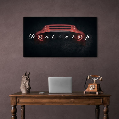 To motivate Don't stop Ferrari Mercedes Motivational Canvas Wall Art Print