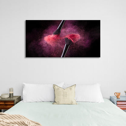 Makeup brushes Canvas Wall Art Print