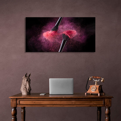 Makeup brushes Canvas Wall Art Print