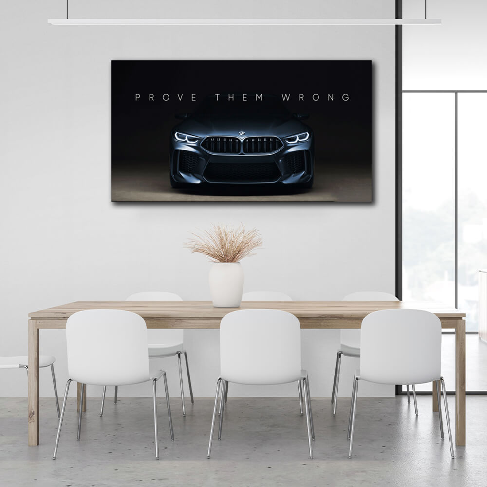 To motivate Prove them wrong BMW Motivational Canvas Wall Art Print