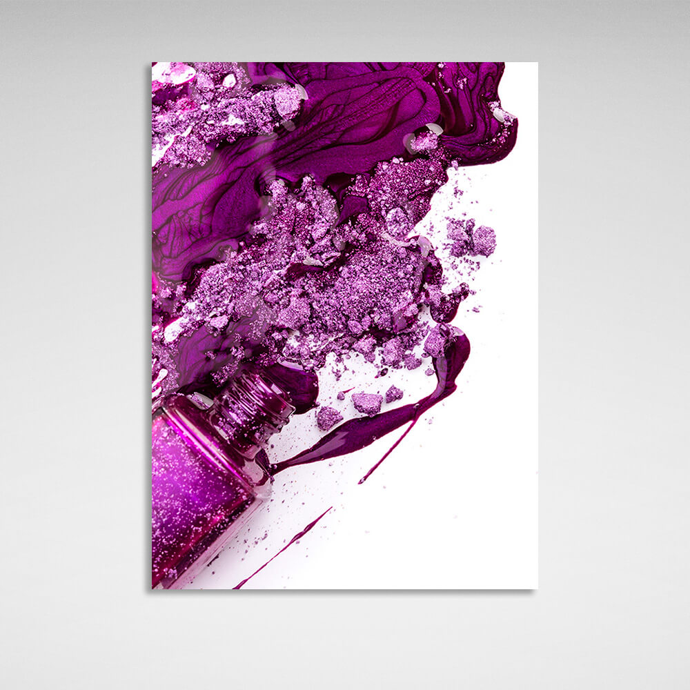 Purple nail polish Canvas Wall Art Print