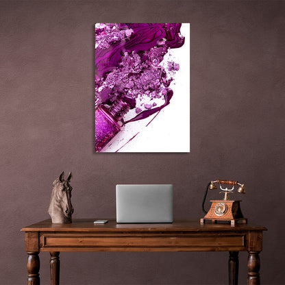 Purple nail polish Canvas Wall Art Print