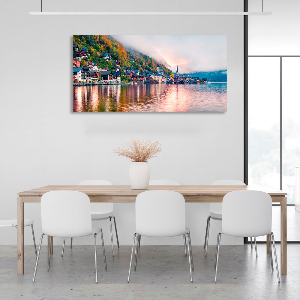 Big city by the sea Canvas Wall Art Print