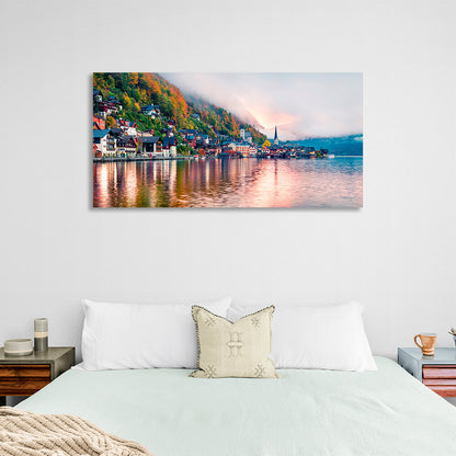 Big city by the sea Canvas Wall Art Print