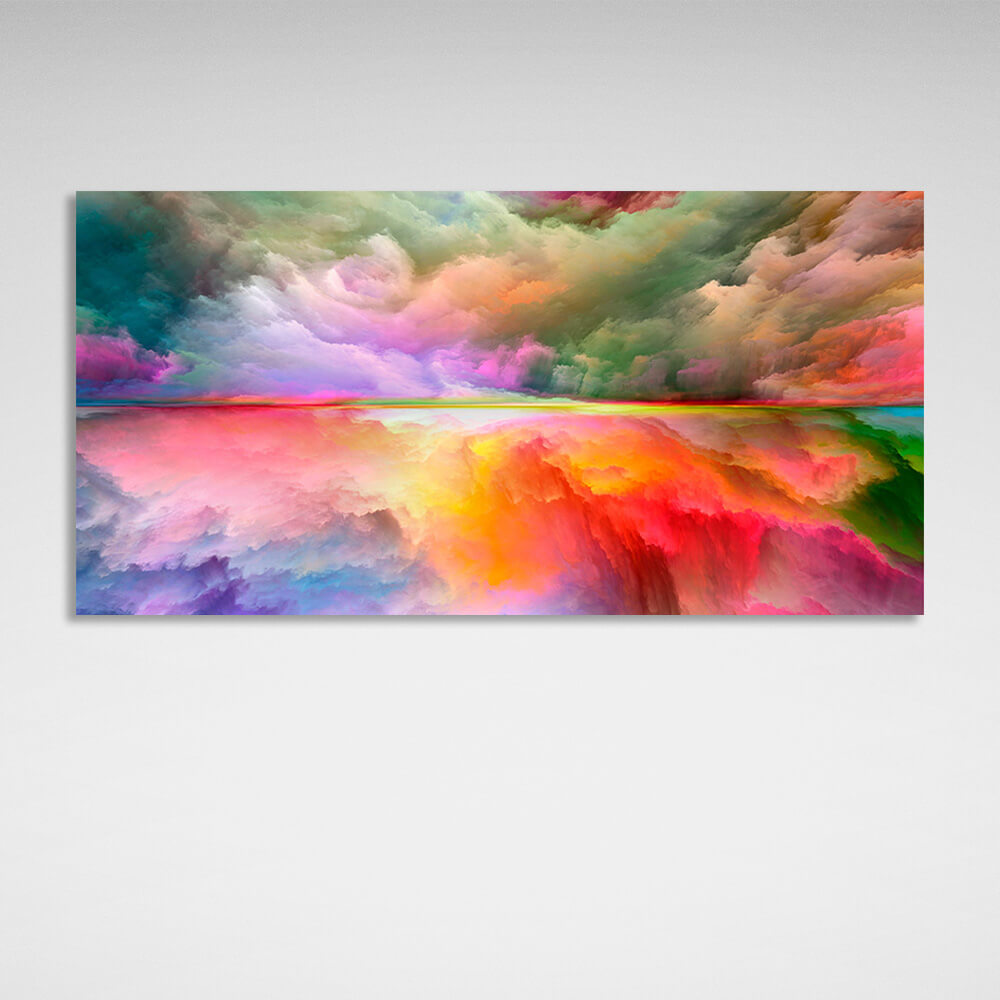 Abstraction bright colors Abstraction Canvas Wall Art Print