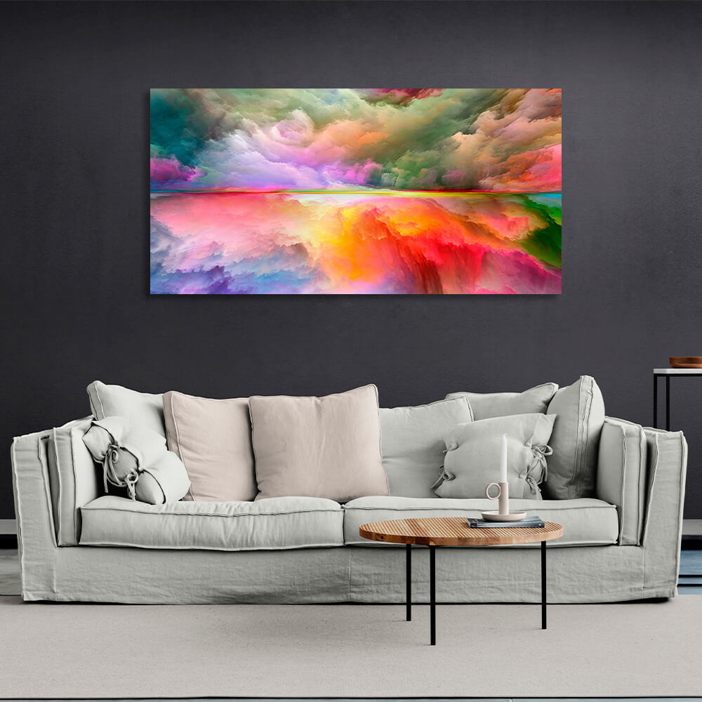 Abstraction bright colors Abstraction Canvas Wall Art Print