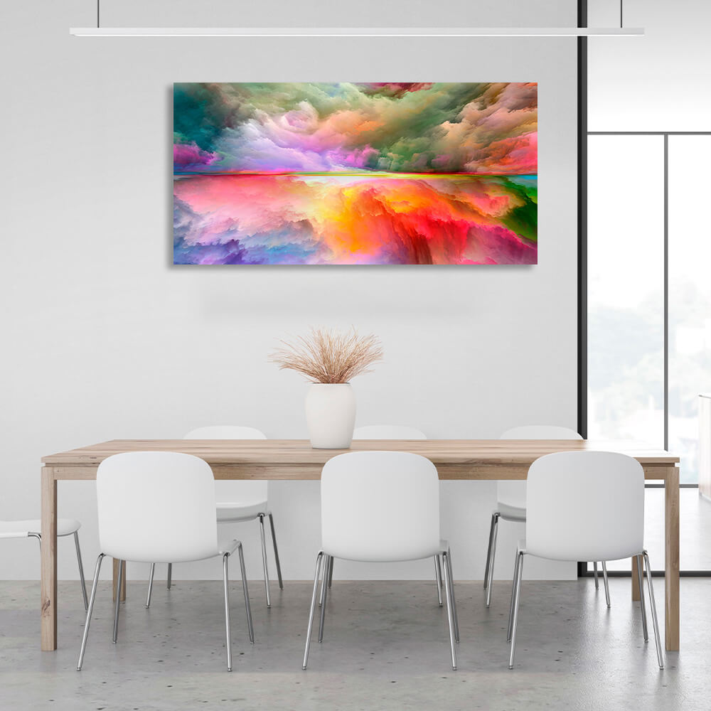 Abstraction bright colors Abstraction Canvas Wall Art Print