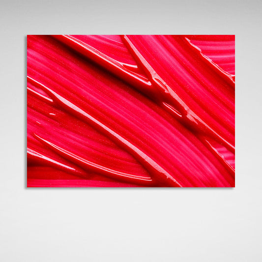 Abstraction red paint Abstraction Canvas Wall Art Print