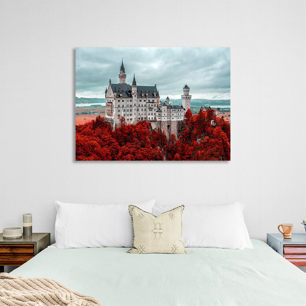 Castle in the redwoods Canvas Wall Art Print