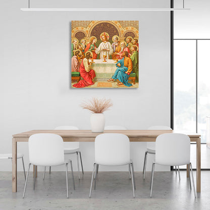 The Last Supper icon square painting Reproduction Canvas Wall Art Print