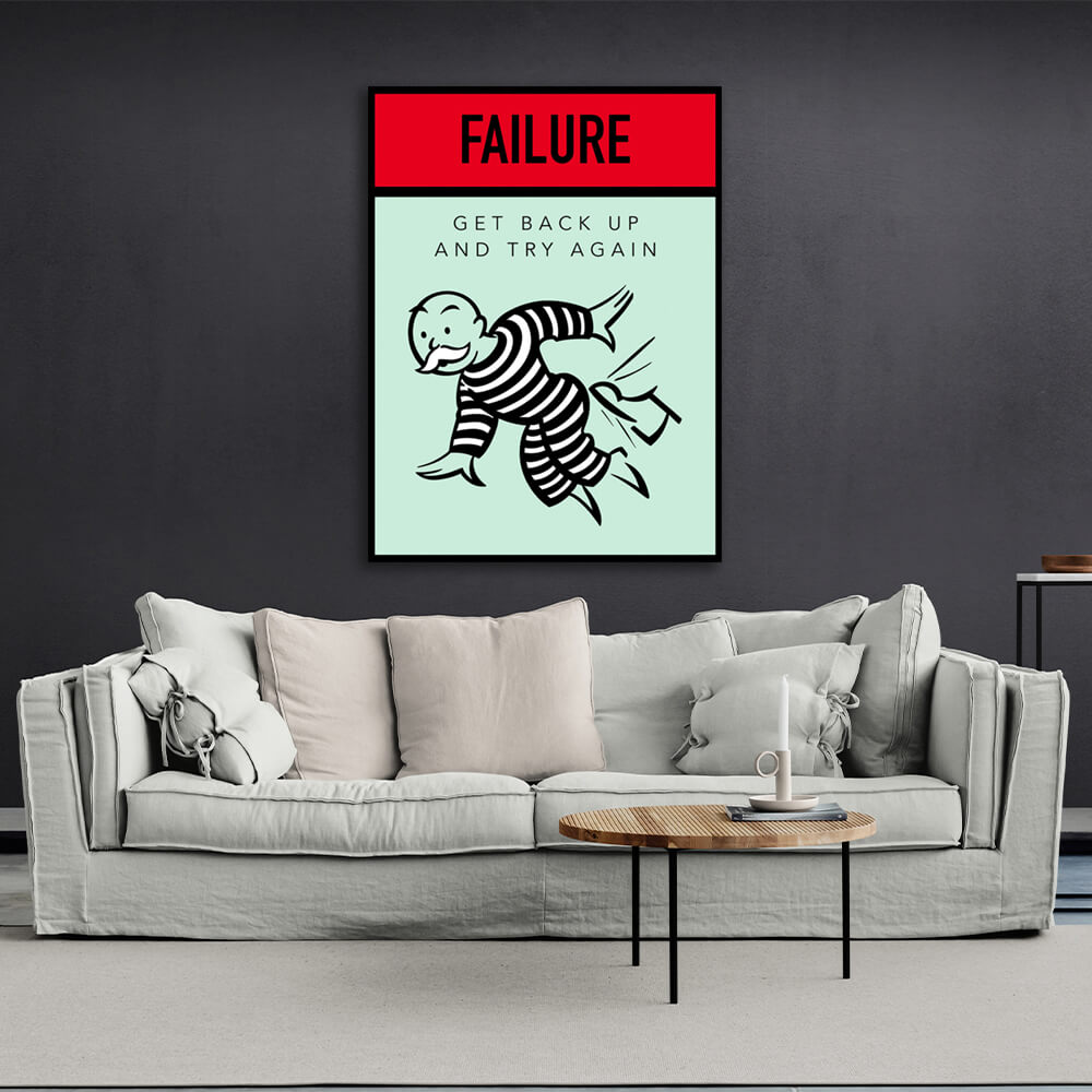 Monopoly Failure Canvas Wall Art Print