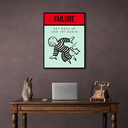 Monopoly Failure Canvas Wall Art Print