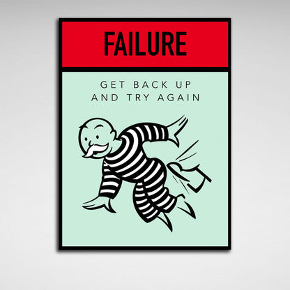 Monopoly Failure Canvas Wall Art Print