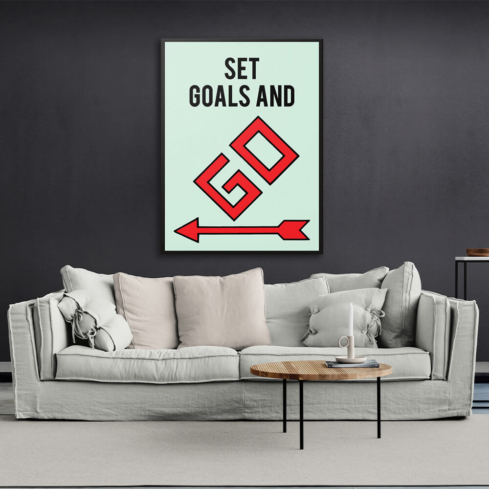 Monopoly Set goals Canvas Wall Art Print