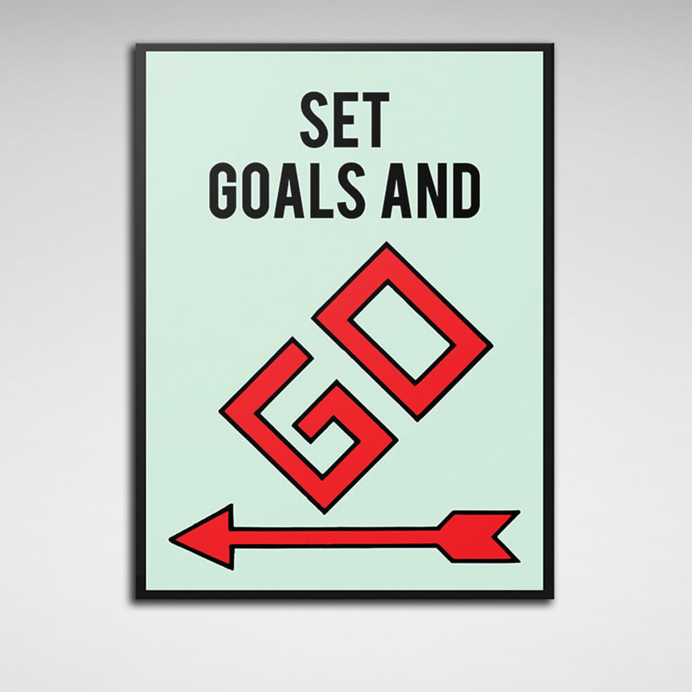 Monopoly Set goals Canvas Wall Art Print