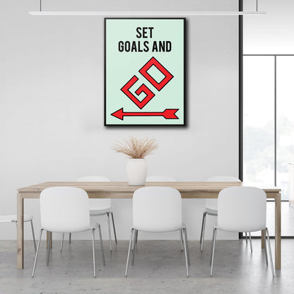 Monopoly Set goals Canvas Wall Art Print