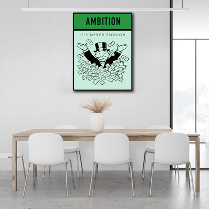 Monopoly Ambition Canvas Wall Art Print