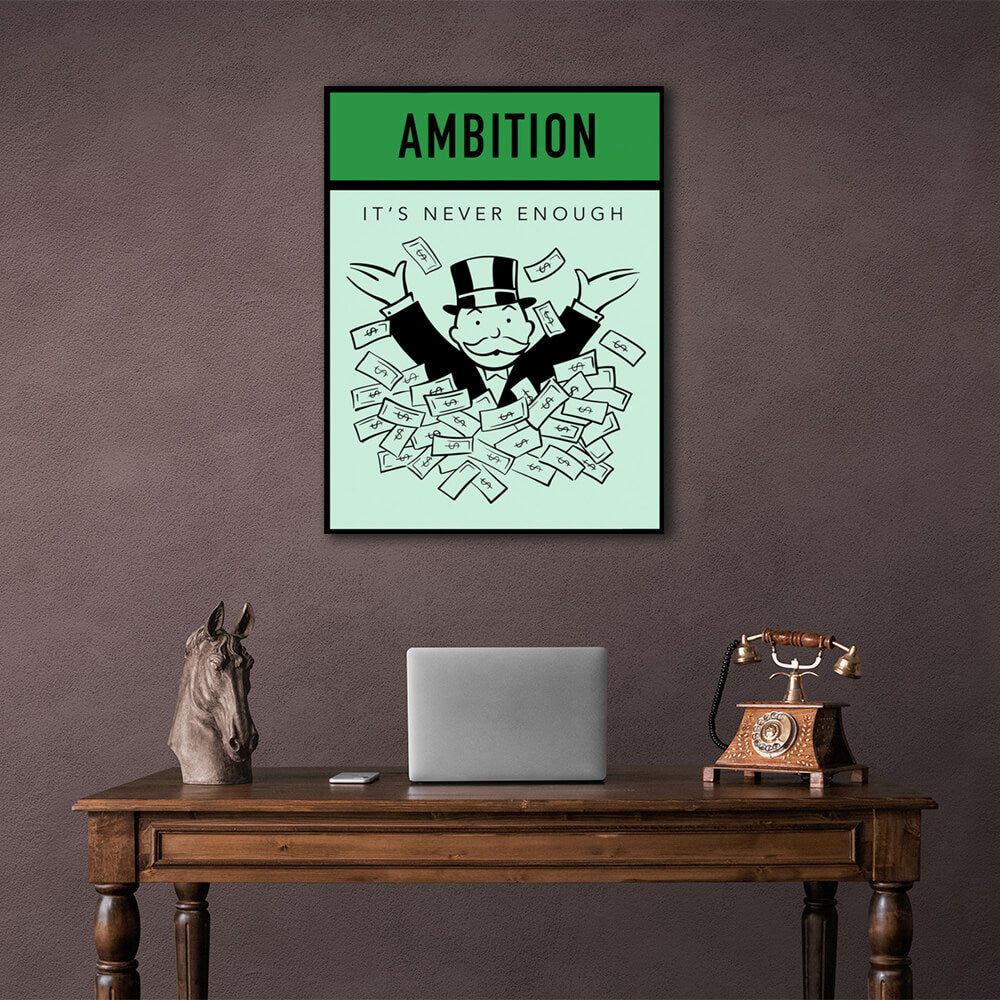 Monopoly Ambition Canvas Wall Art Print