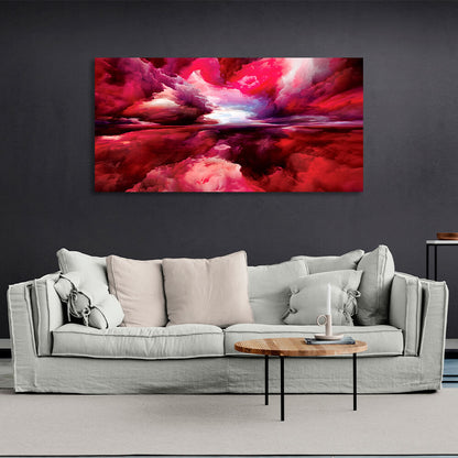 Abstraction red clouds Abstraction Canvas Wall Art Print