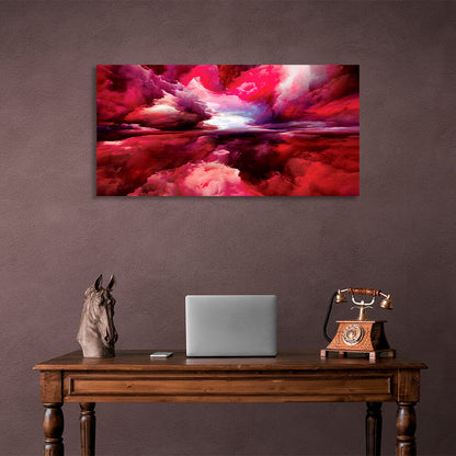 Abstraction red clouds Abstraction Canvas Wall Art Print