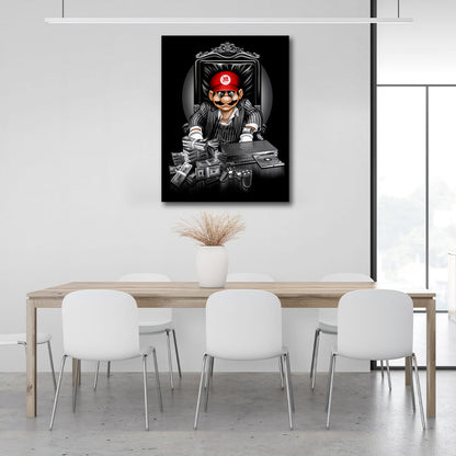 Mario Mafia Motivational Canvas Wall Art Print