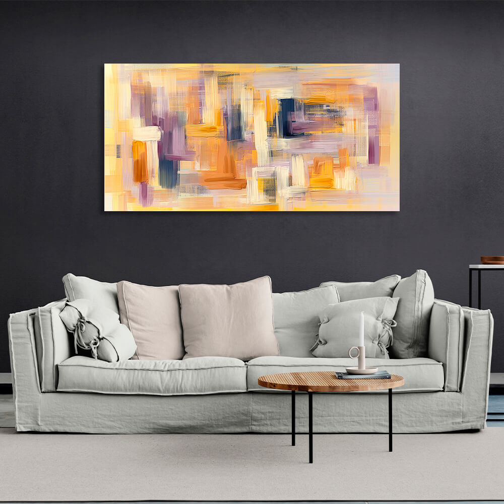 Abstraction in pastel colors Abstraction Canvas Wall Art Print