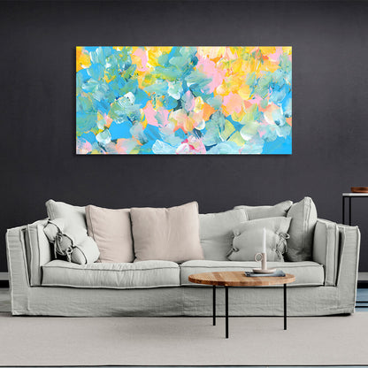 Bright flowers Abstraction Canvas Wall Art Print