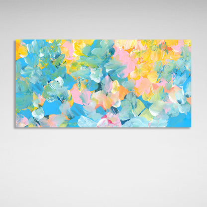 Bright flowers Abstraction Canvas Wall Art Print