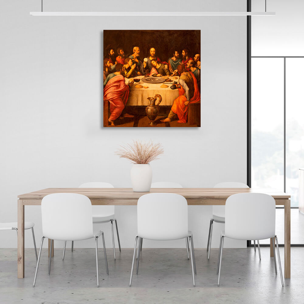 Painting of the Last Supper Reproduction Canvas Wall Art Print