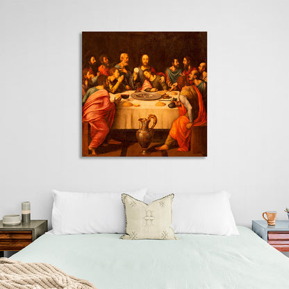 Painting of the Last Supper Reproduction Canvas Wall Art Print