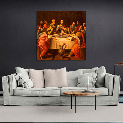 Painting of the Last Supper Reproduction Canvas Wall Art Print