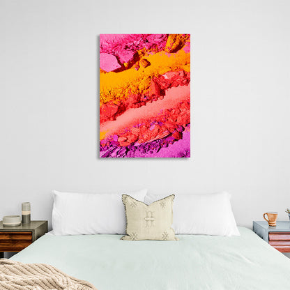 Pink yellow yellow red red purple eye shadow Canvas Wall Art Print