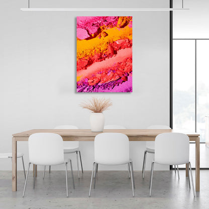 Pink yellow yellow red red purple eye shadow Canvas Wall Art Print