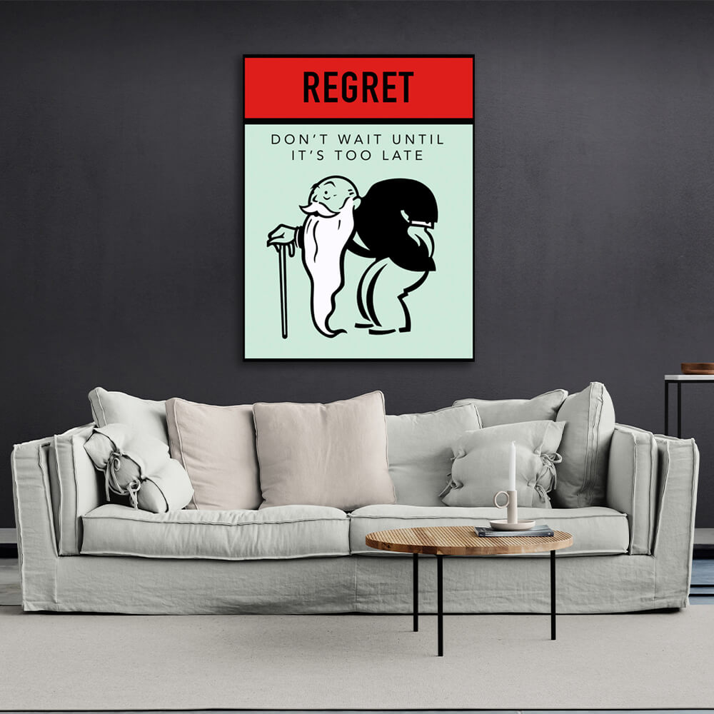 Monopoly Regret Canvas Wall Art Print