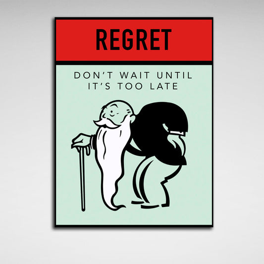 Monopoly Regret Canvas Wall Art Print