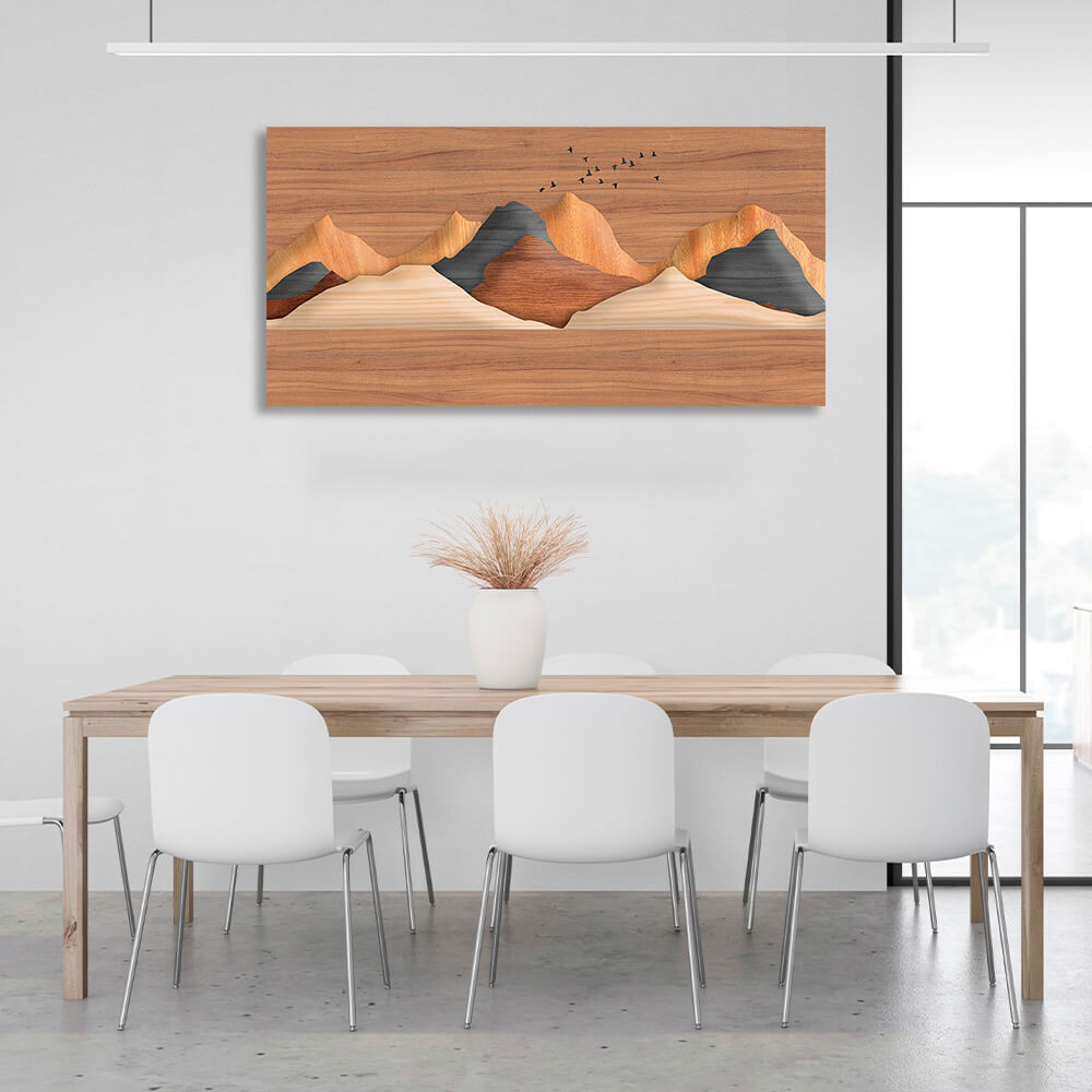 Desert mountains Canvas Wall Art Print